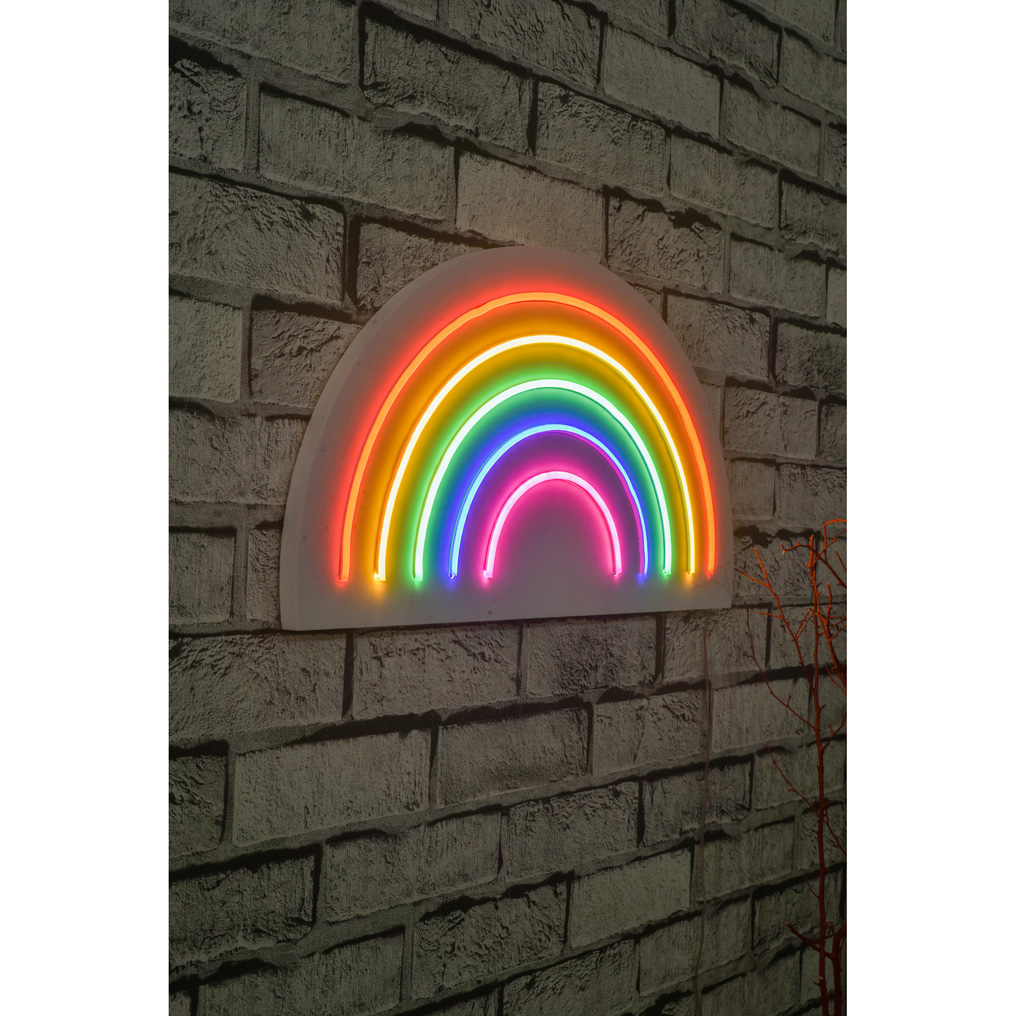 Διακοσμητικό LED φως πλαστικό Rainbow - Multicolor IP67 Neon 25W 50x26x2 εκ. 395NGR1815