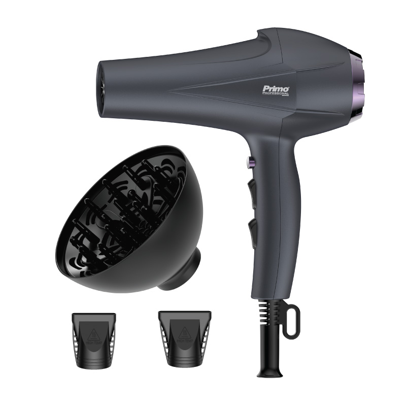 Hair dryer PRHD-40458 Primo 2400W AC with ion & cold air function Charcoal