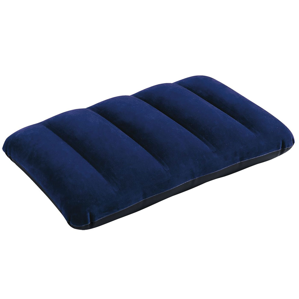 Inflatable velvet pillow blue INTEX 68672 43x28x9 cm