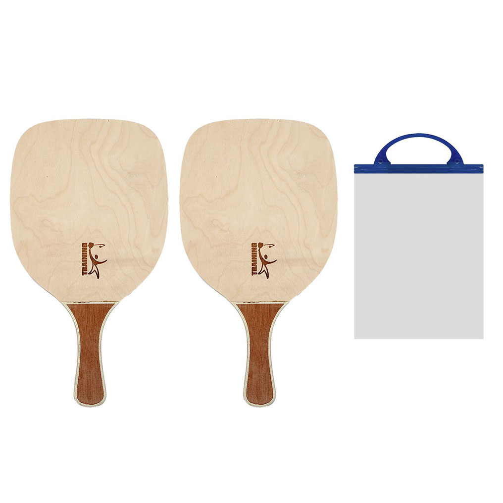 Wooden beach rackets No1 520gr / racket SUMMERtiempo 622590 41,5x22,5x1,2 cm