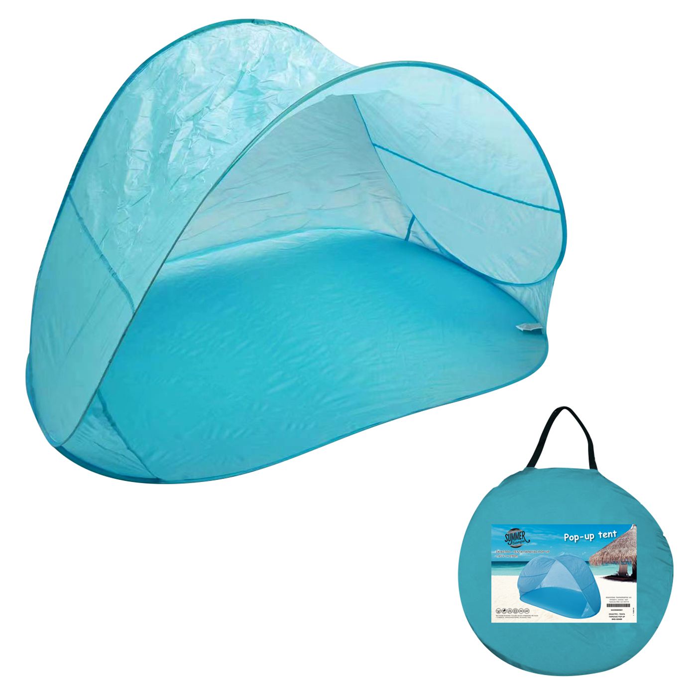 Pop up beach awning-tent 1,45x1x0,80 m Light blue SummerTiempo
