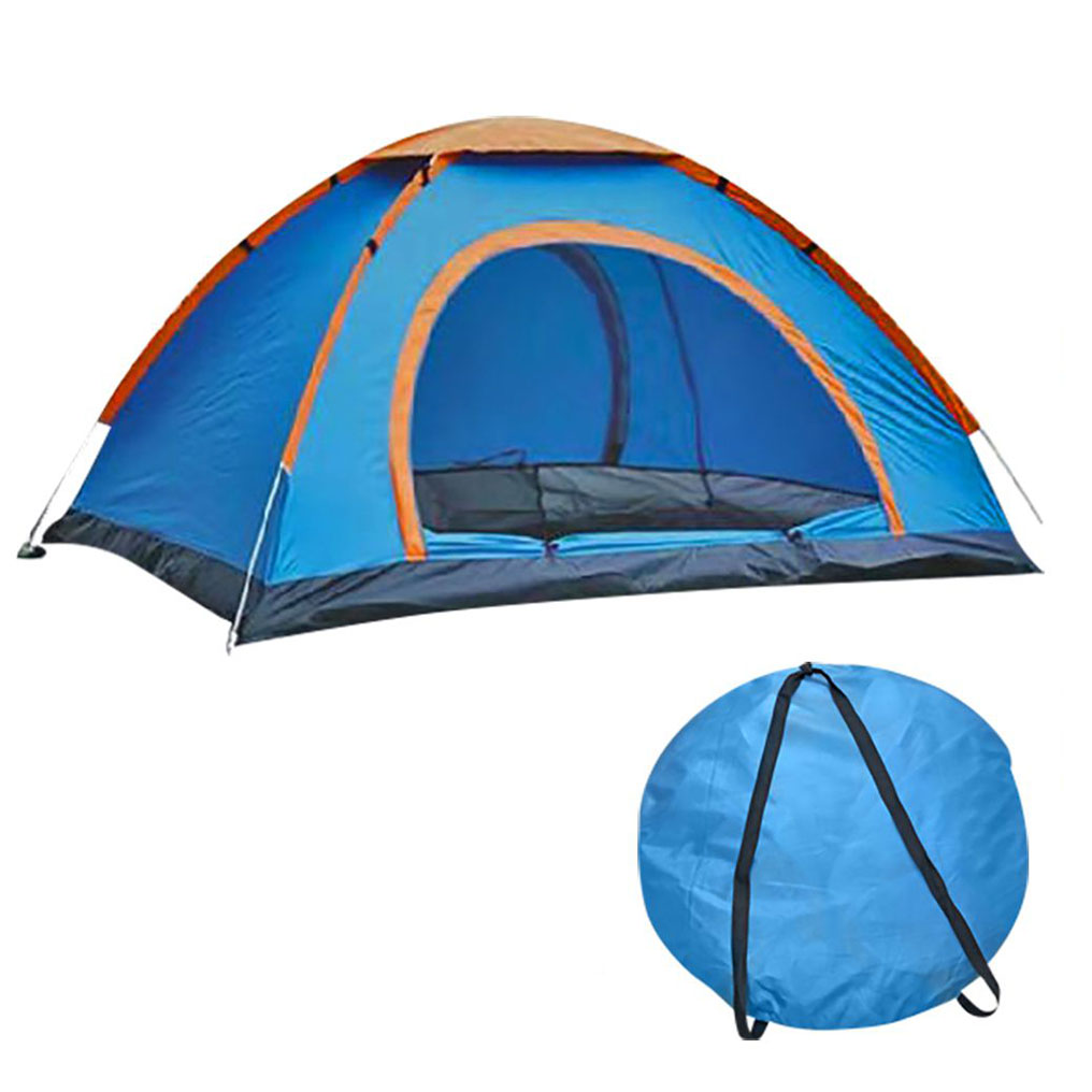Pop up tent for 4 people with 2 doors blue SUMMERtiempo 62700 2x2x1,35 m