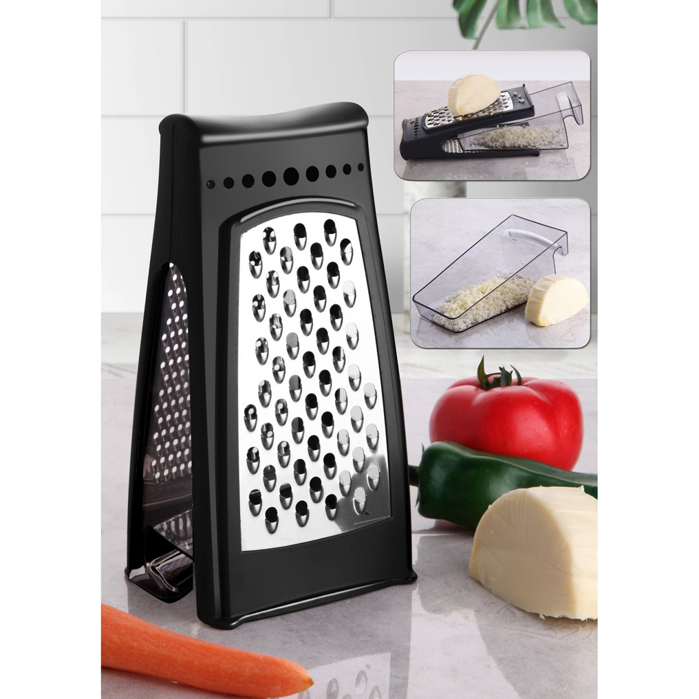 Grater with container L-667 Black Plastic 11x9x21 cm 430KSV8895