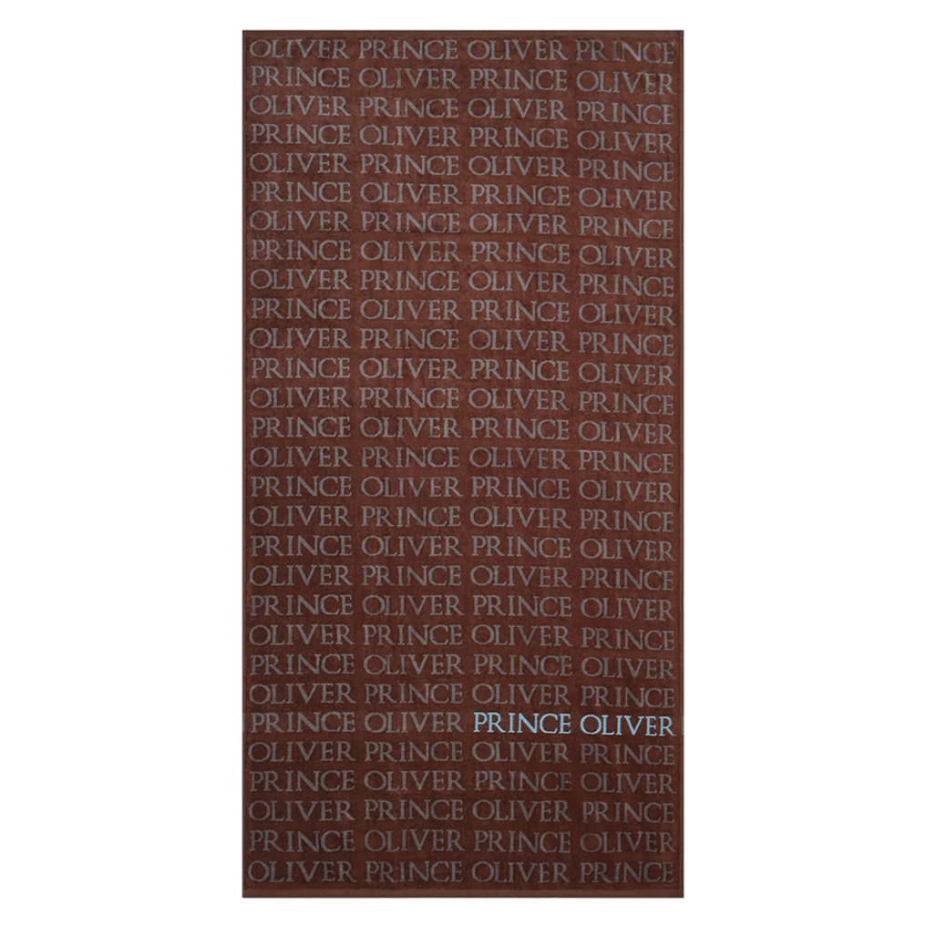 Beach towel Prince Oliver brown/grey 100% Cotton 180x90 cm
