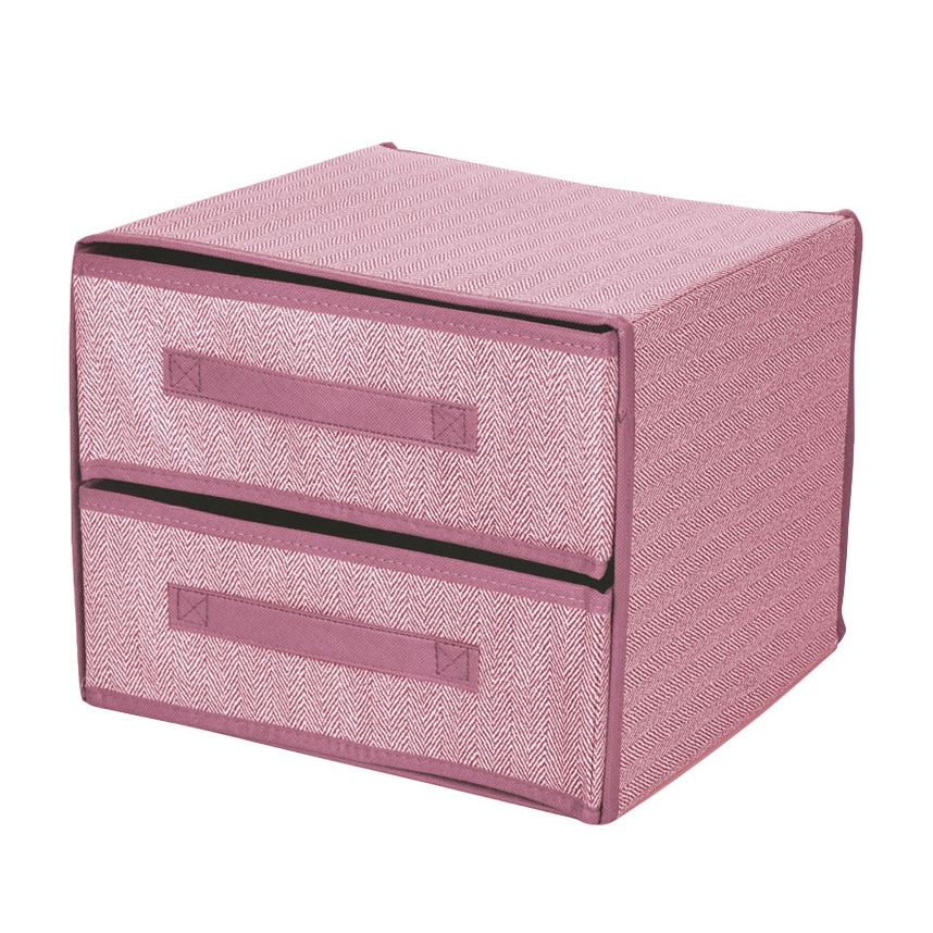 2-Drawer organizer pink 30x30x25 cm