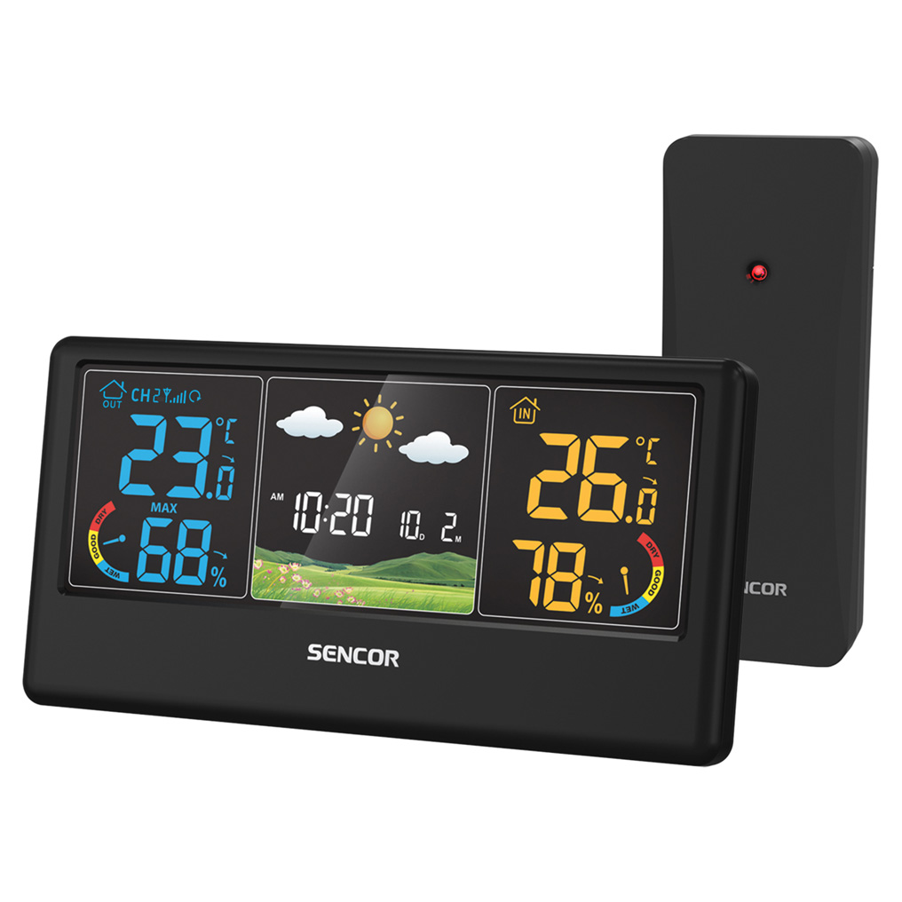 Weather station with wireless sensor Sencor SWS 4100 B Black