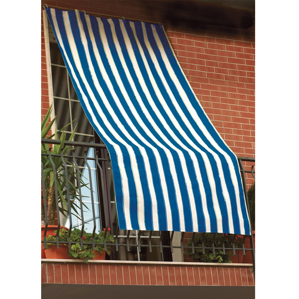 Striped awning cotton / polyester blue 150x290 cm