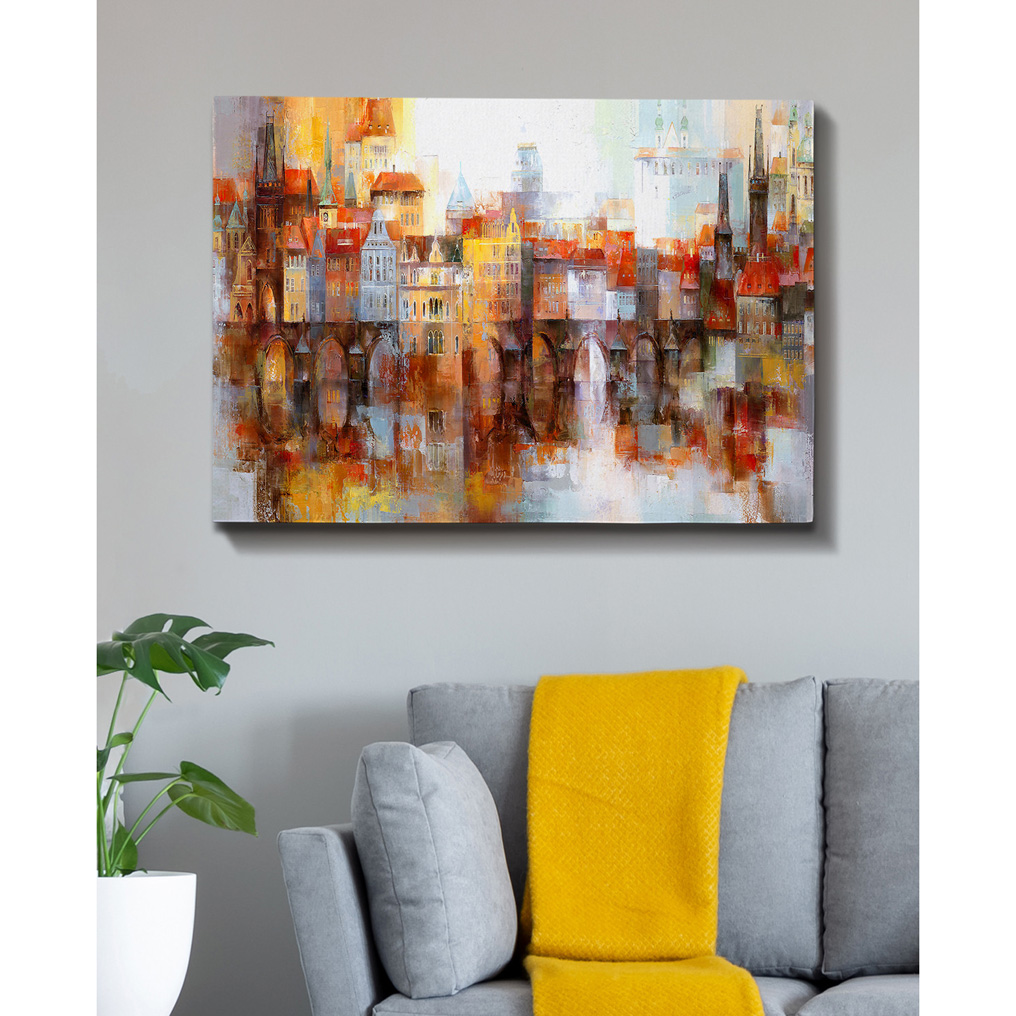 Wooden Framed Decorative Canvas Painting 190 70x100 cm