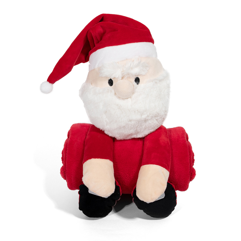 Plush set Santa Claus with red fleece blanket 90x75 cm