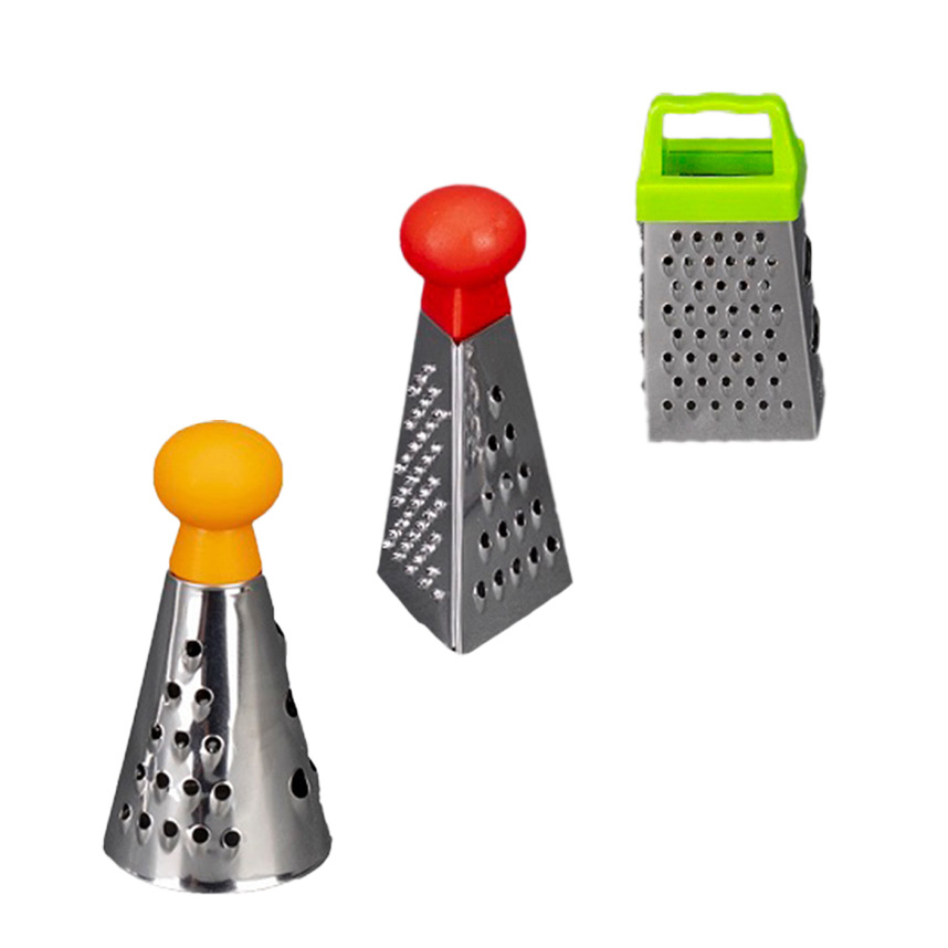 Graters with different blades stainless steel / plastic 3 pcs