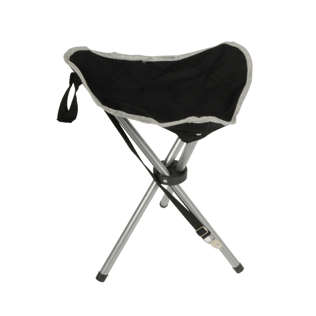 Folding camping seat steel / polyester black 28x27x44 cm