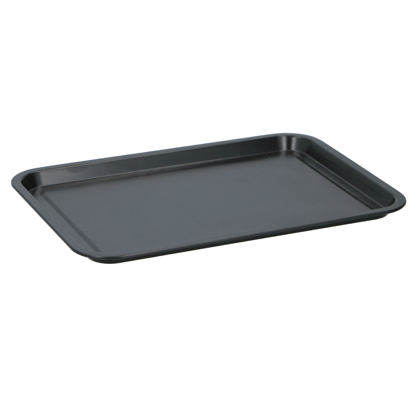 Non-stick tray for sweets black steel 35x25x1,5 cm