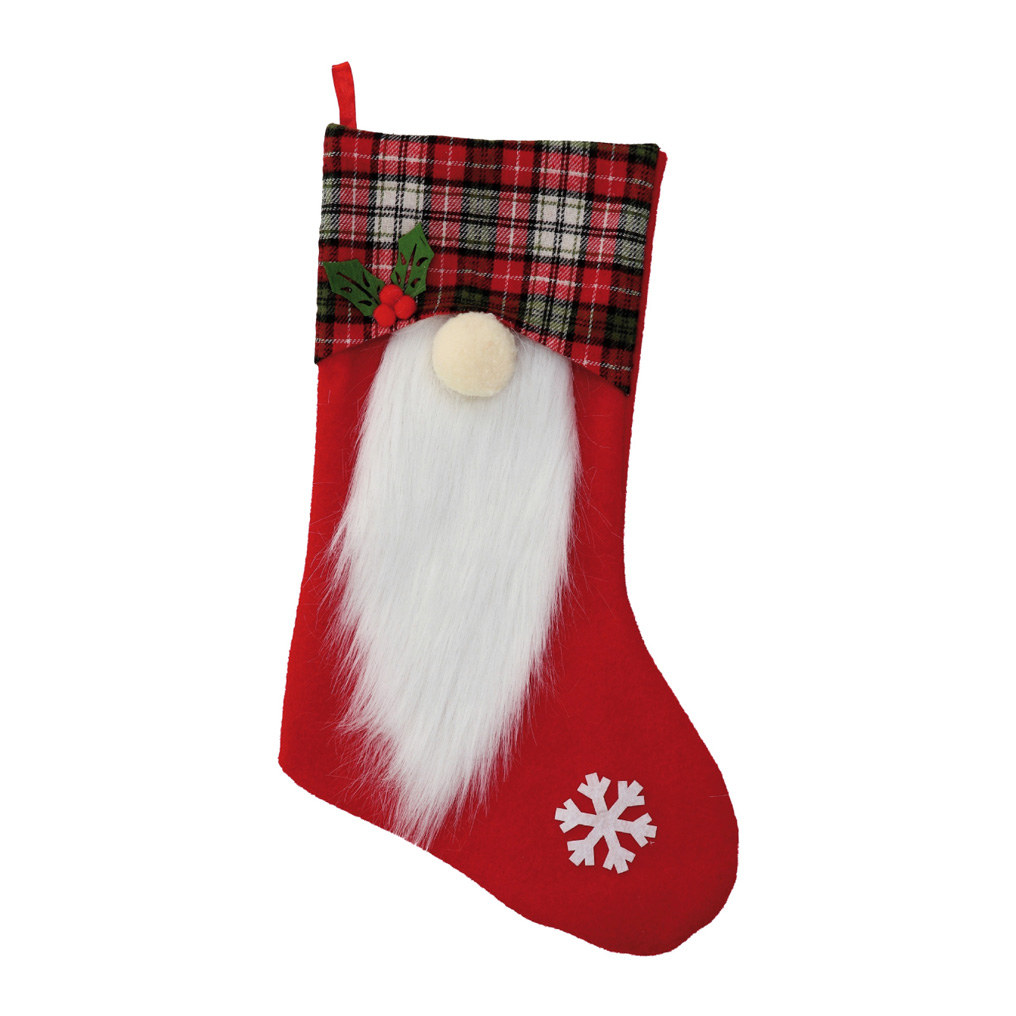 Dwarf red felt stocking 29x47 cm