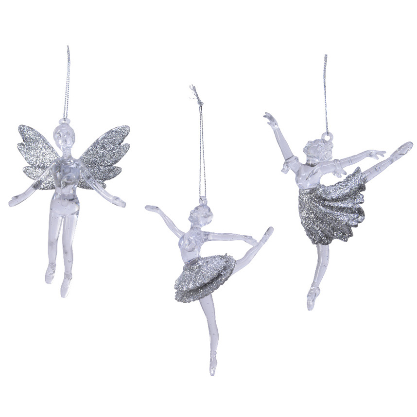 Tree ornaments Fairies 3x14 cm 3 pcs