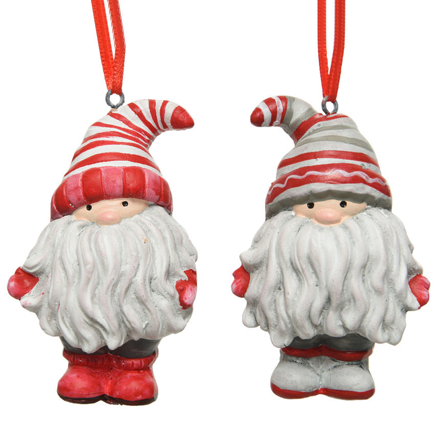 Clay hanging ornaments Dwarves 3.7x2.9x8 cm 2 pcs