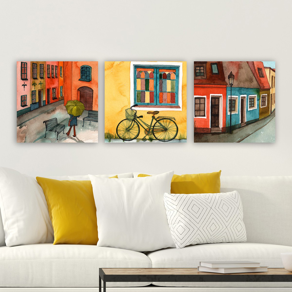 Canvas painting on frame digital printing DRPRC18 30x30 cm 3 pcs 564RMY1131