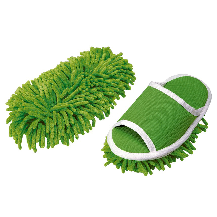 Floor cleaning slippers one size green 26 cm