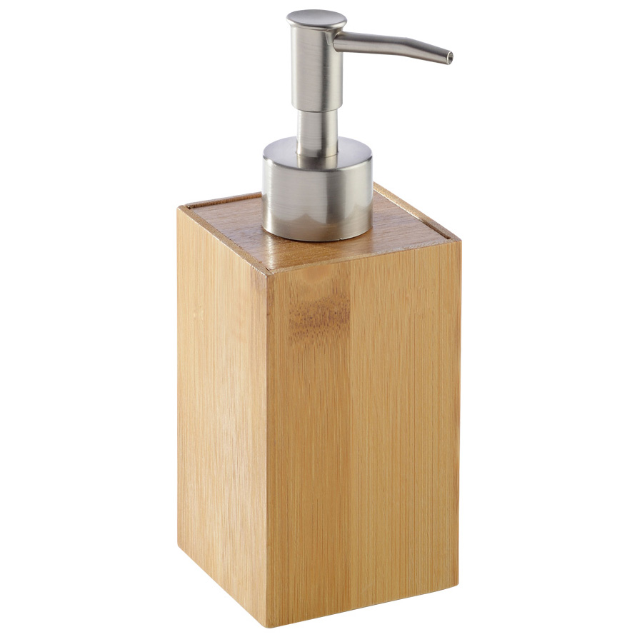 Bamboo soap dispenser 6,5x6,5x17 cm