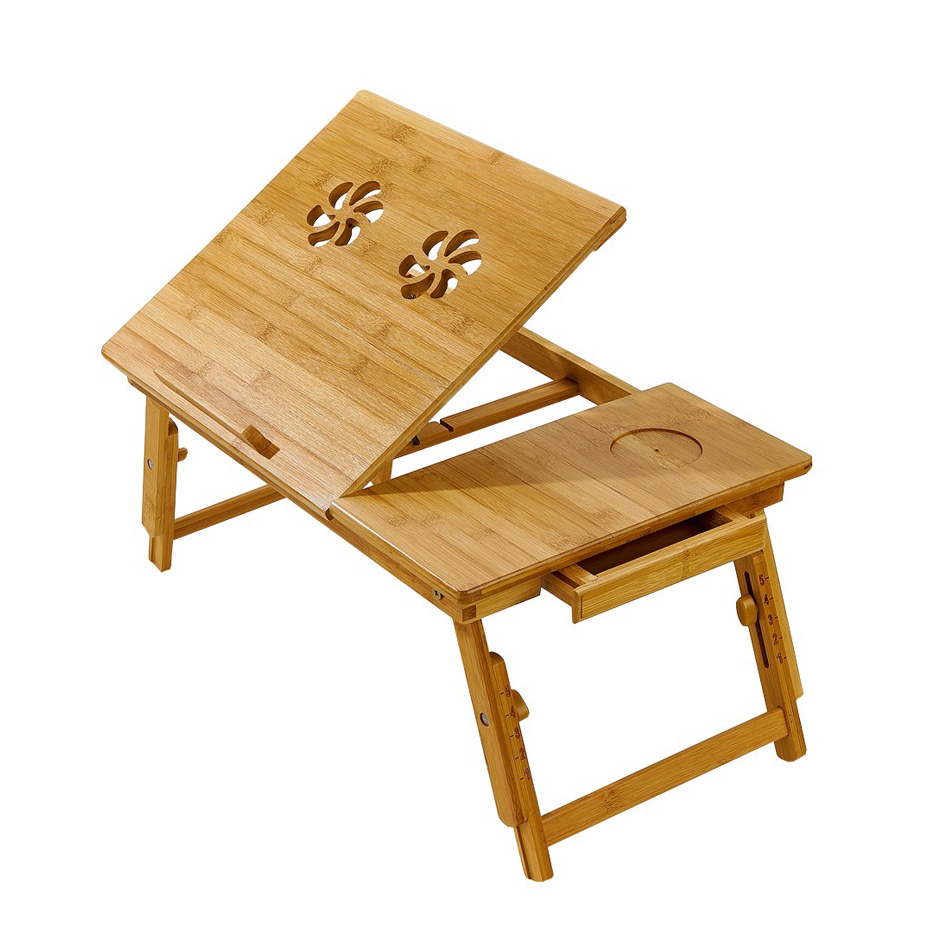 Bamboo Serving Tray with Foldable Legs
