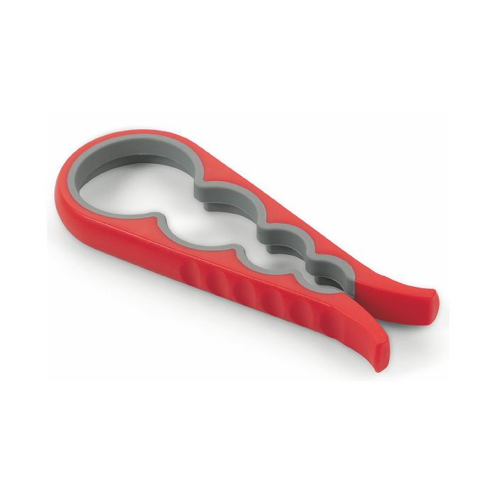 Jar opener 4 size red/grey plastic Si Chef 9x22,5 cm