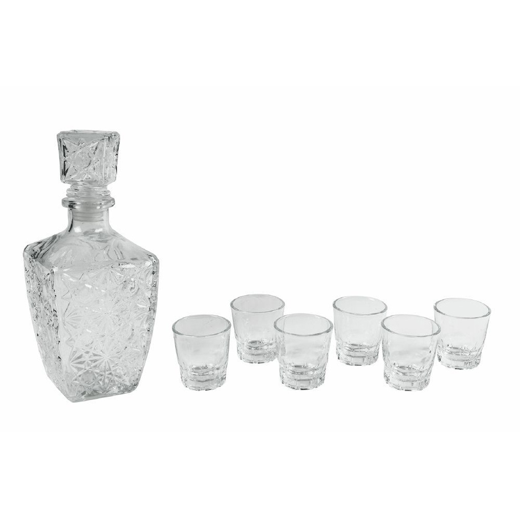 Liqueur decanter 800 ml and serving glass set 50 ml 6 pcs Galileo