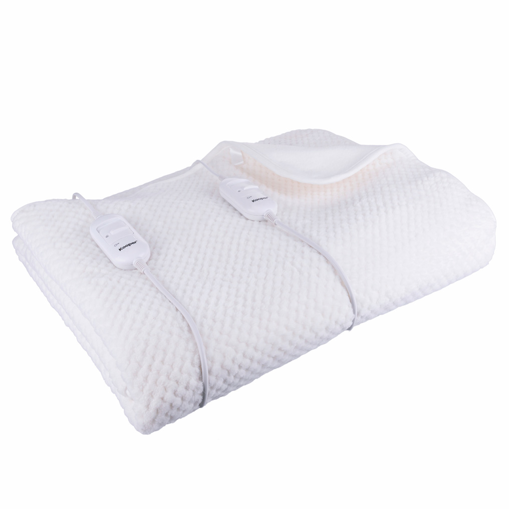 Double heating electric blanket Kooper with 2 controls white 160x140 cm 60W 5905926