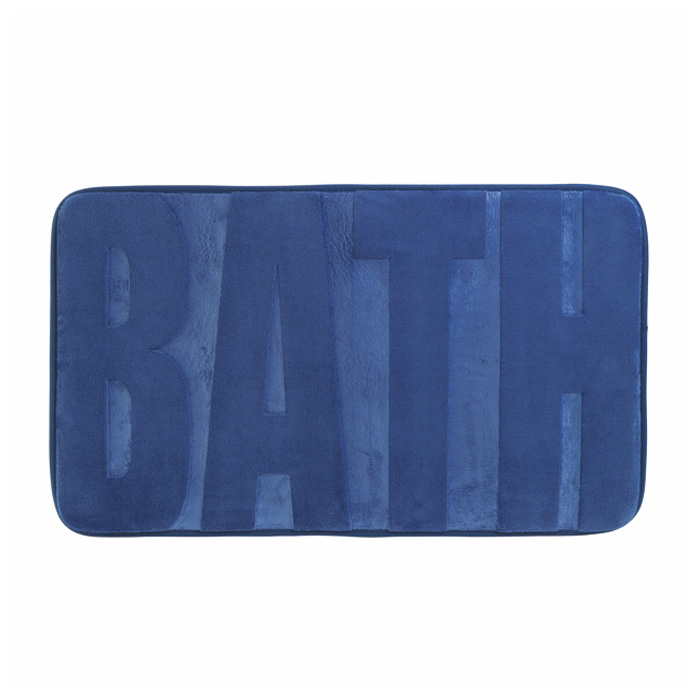 Πατάκι μπάνιου BATH ανάγλυφο πολυέστερ μπλε 45x75 εκ. 5907030