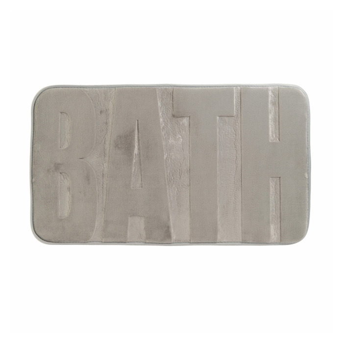 Bath mat BATH polyester light grey 45x75 cm 5907030