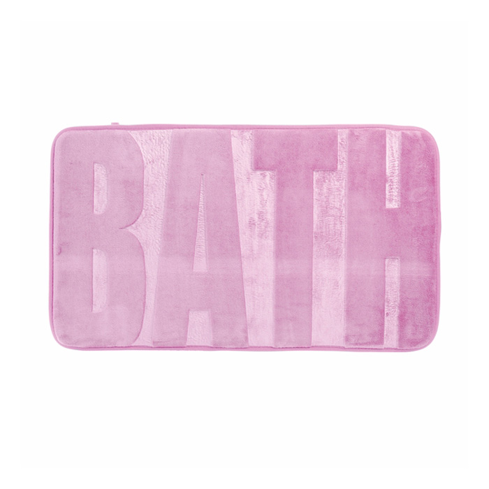 Πατάκι μπάνιου BATH ανάγλυφο πολυέστερ ροζ 45x75 εκ. 5907030