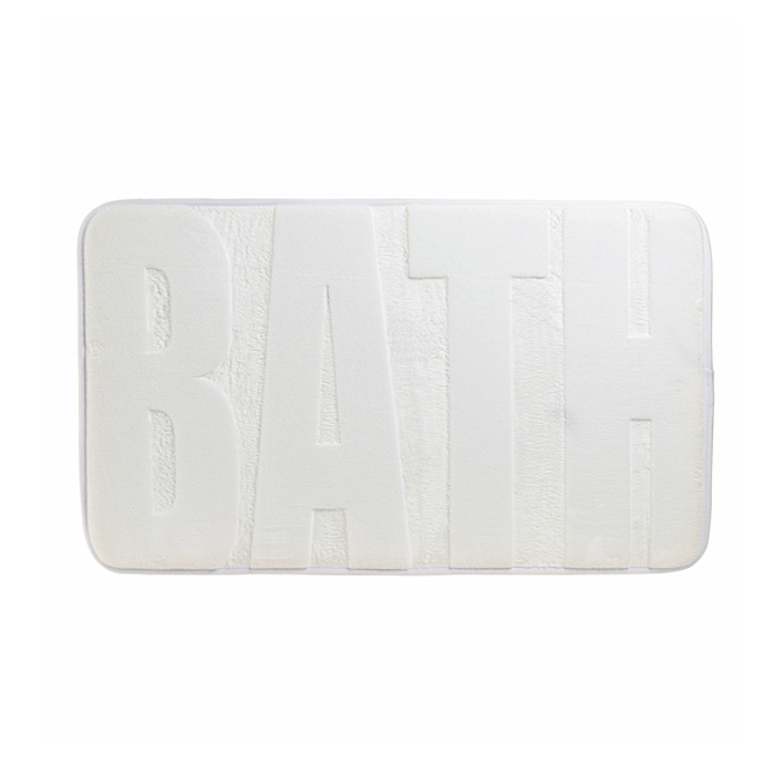 Bath mat BATH polyester white 45x75 cm 5907030