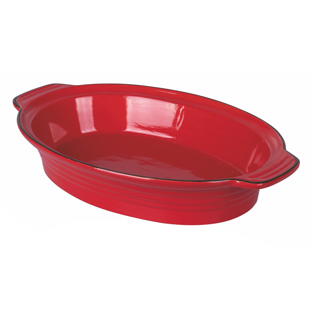Oval ovenproof pan SiChef 38x24,5x6,5 cm with handles red 5909467