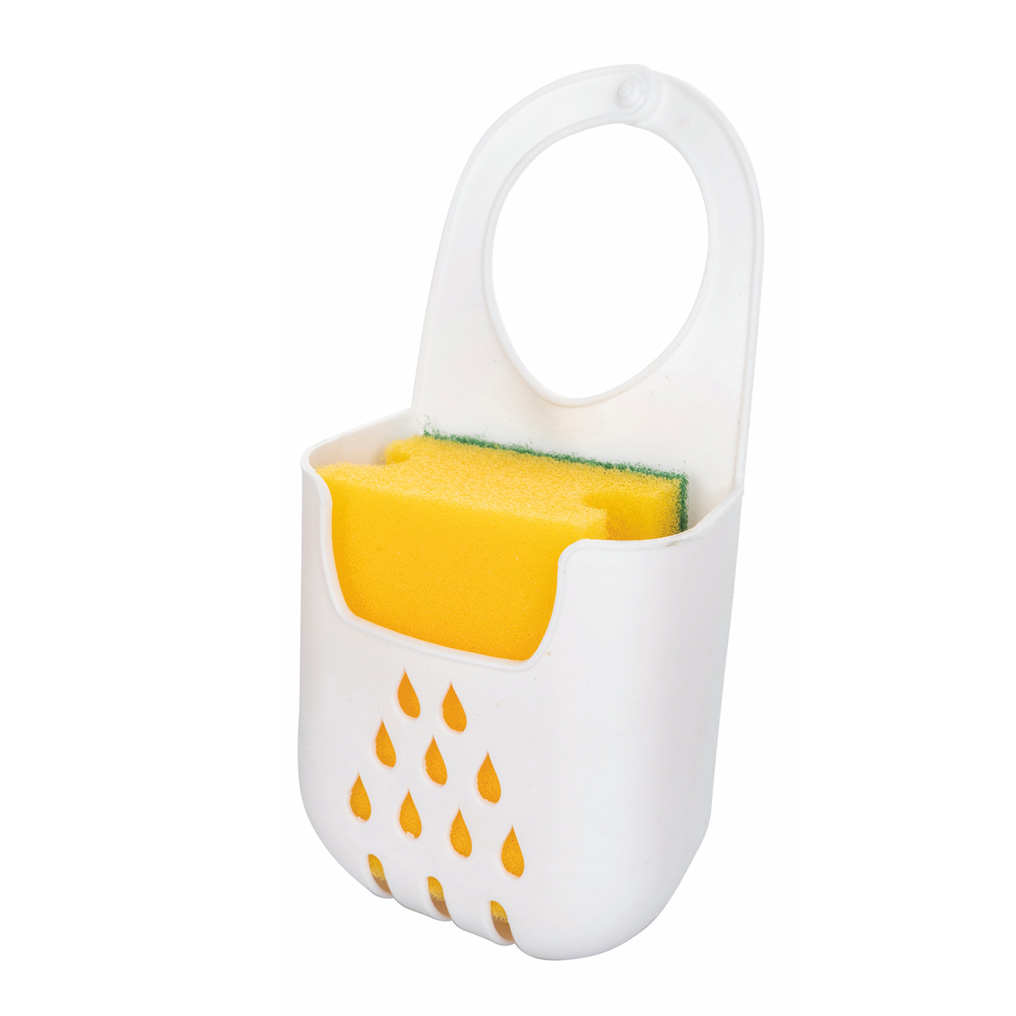 Plastic sponge holder 10x4,5x18 cm white 5910212