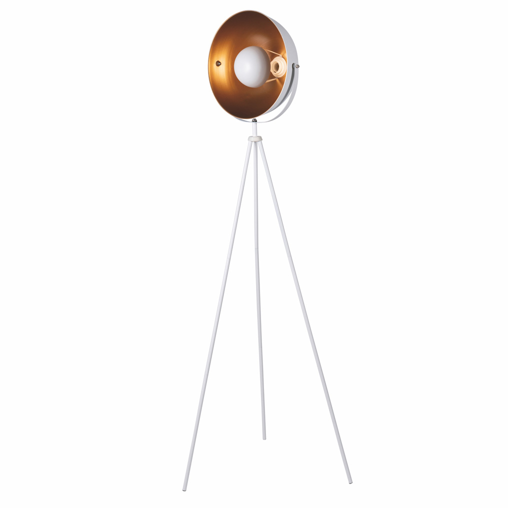 Metal floor lamp white tripod 25W 33x46x141 cm 5910790