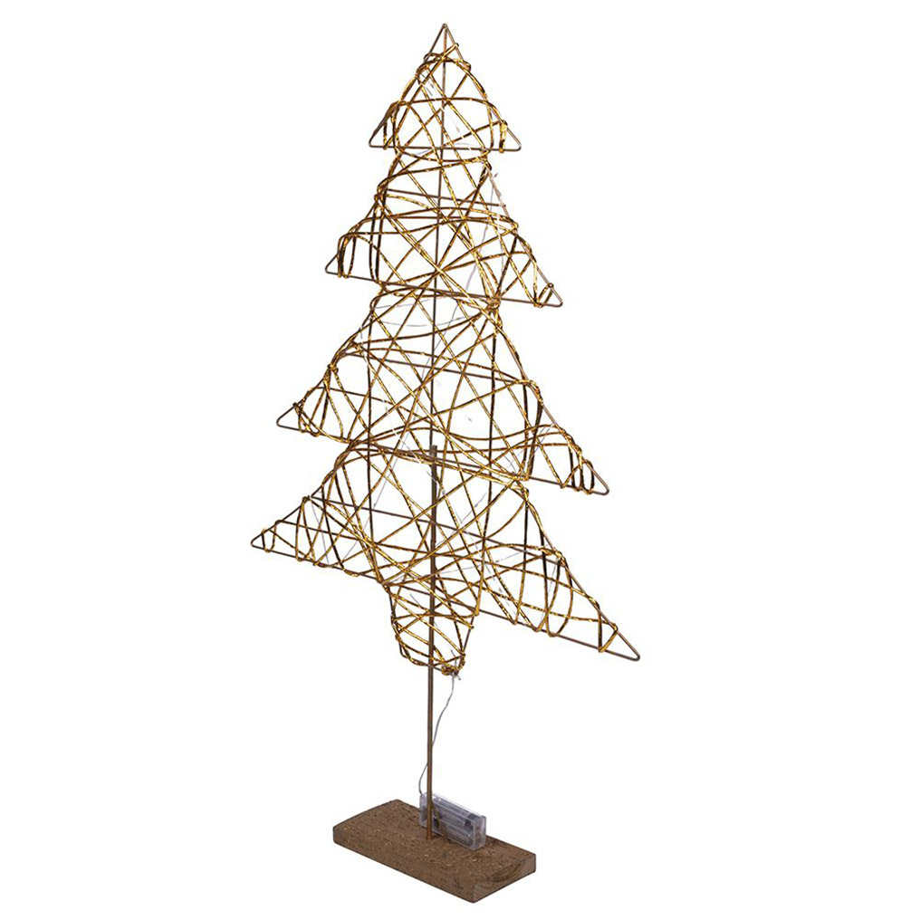 Christmas Τree wire / PVC 40 LED Gold Galileo 48x9x80 cm