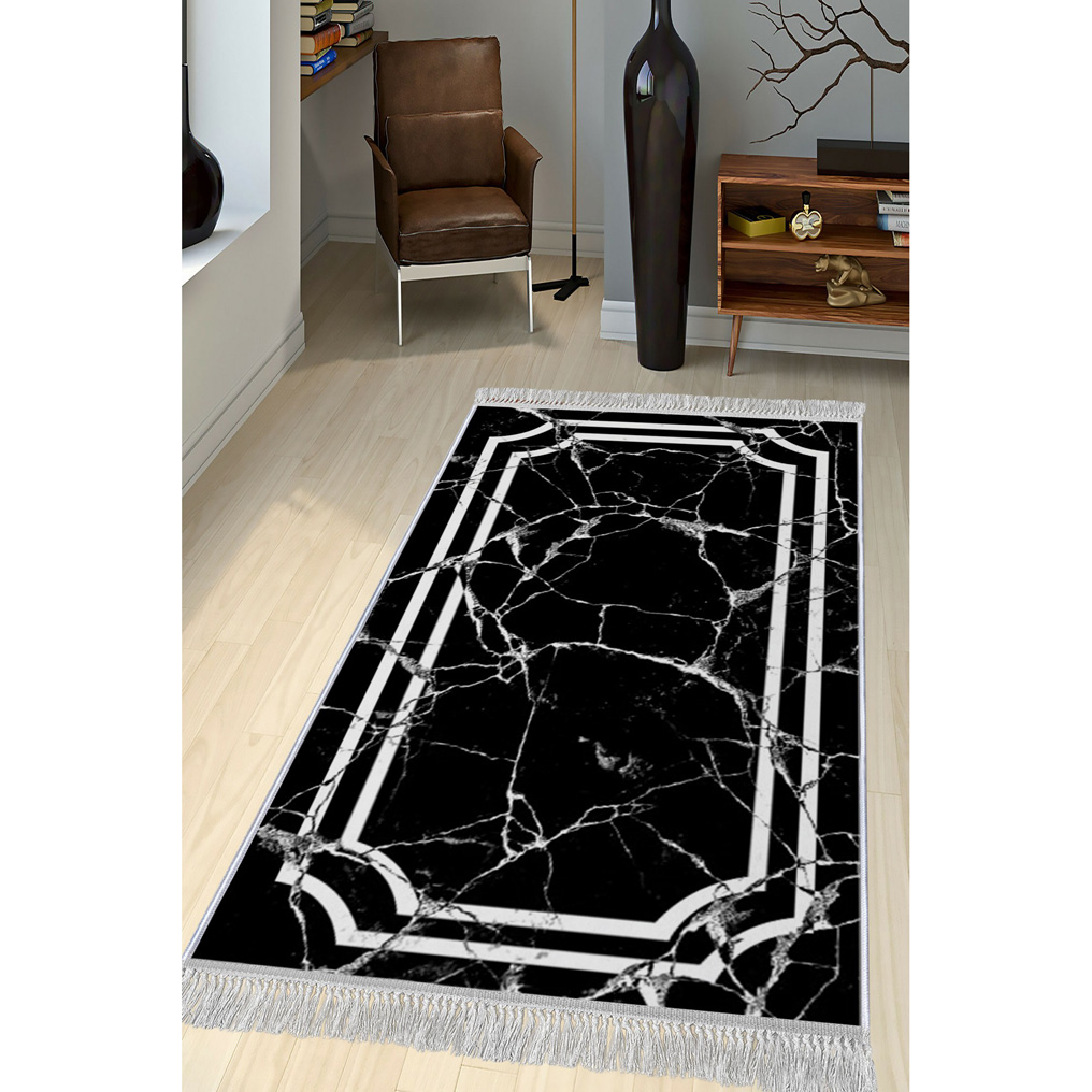 Carpet ELS2350 - 5 Black 100% Velvet fabric