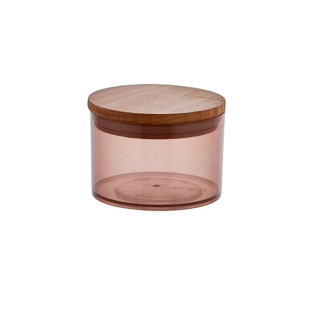 Jar Light brown Plastic 10x10x7 cm 400 ml 619PLS1191