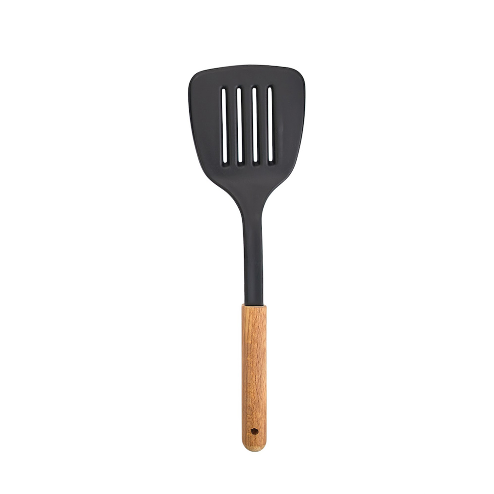 Slotted spatula Black Plastic 9x31x2 cm 619PLS1253