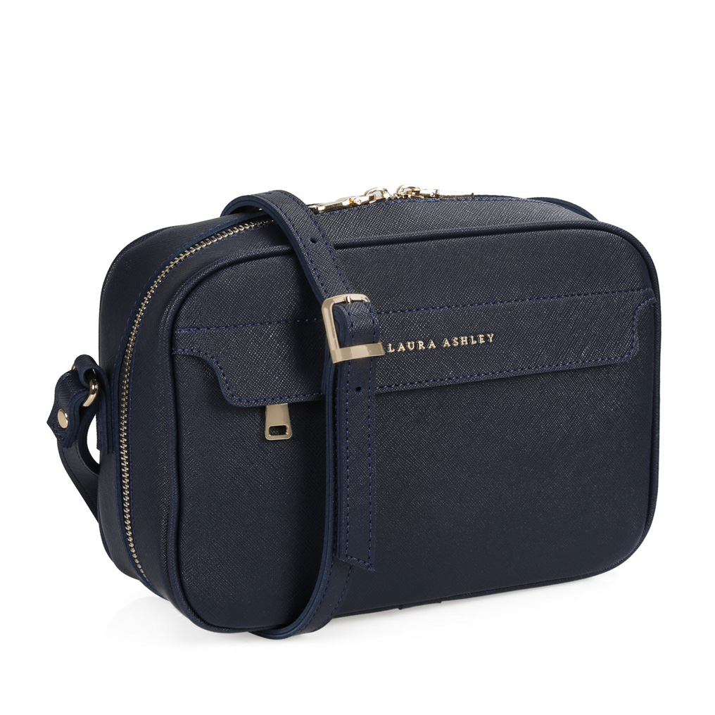 Laura Ashley Handbag Furley-Dark Blue PVC Leather 23x17x8 cm