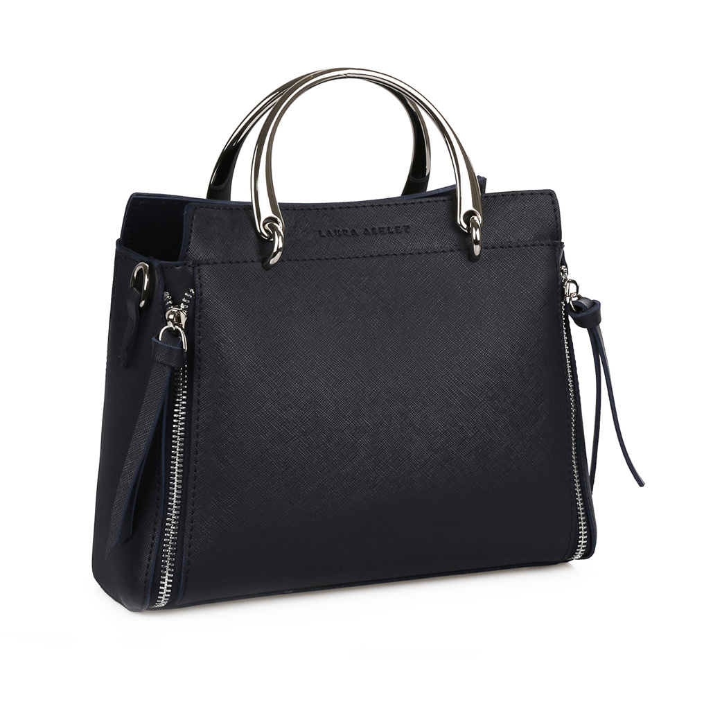 Laura Ashley Handbag Norland-Dark Blue PVC Leather 23x20x11 cm