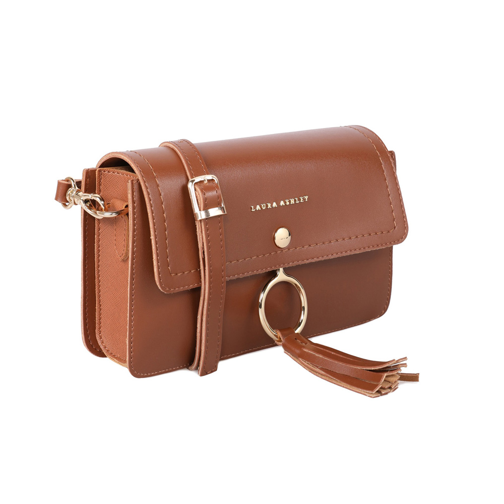 Laura Ashley Handbag Monza v2-Tan PVC Leather 25x15x8 cm