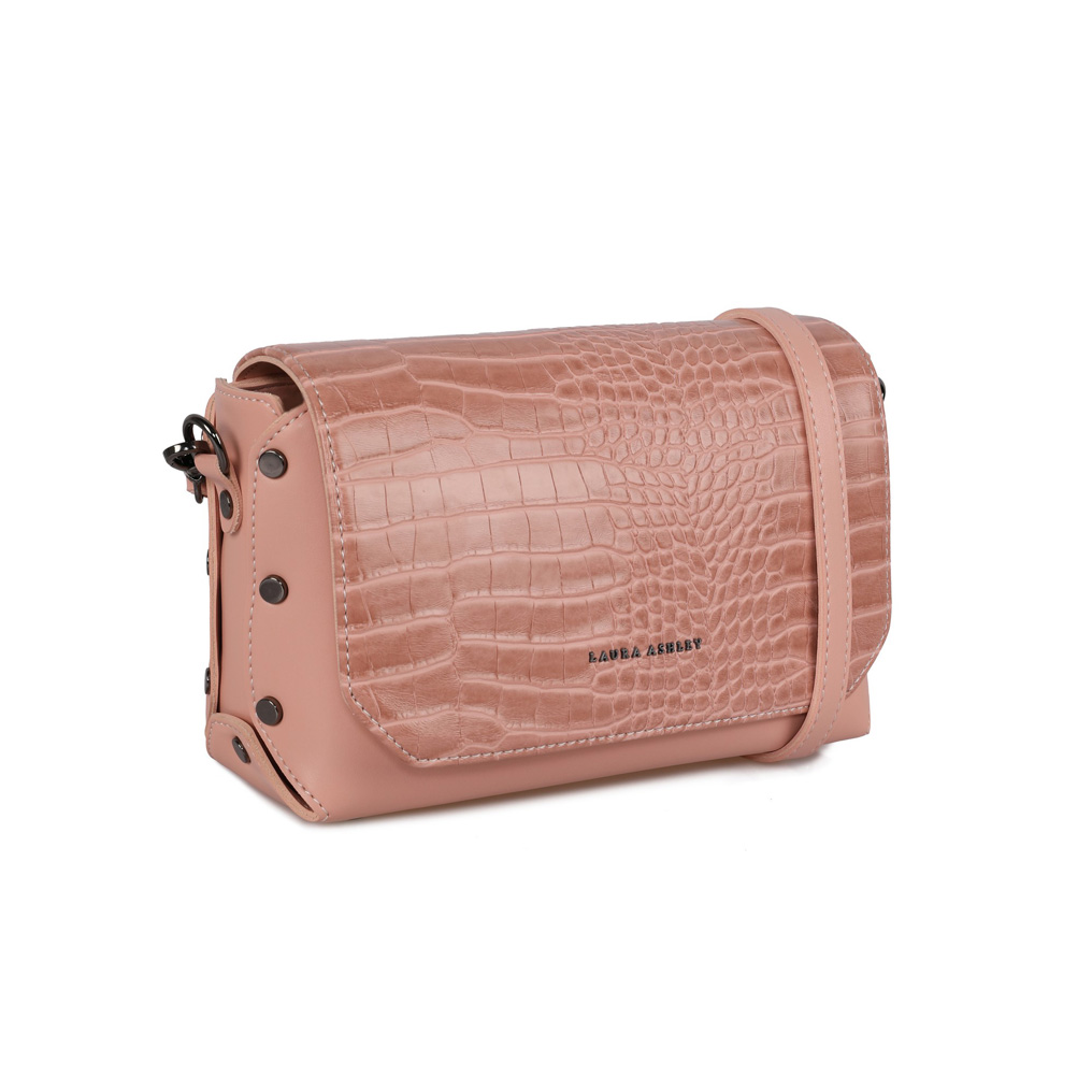 Laura Ashley Handbag Cathcart-Croco Powder PVC Leather 9x23x15 cm