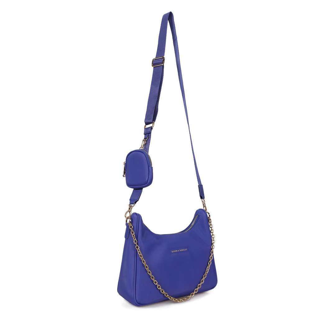 Laura Ashley Handbag Clarence-Sax Blue PVC Leather 9x25x20 cm