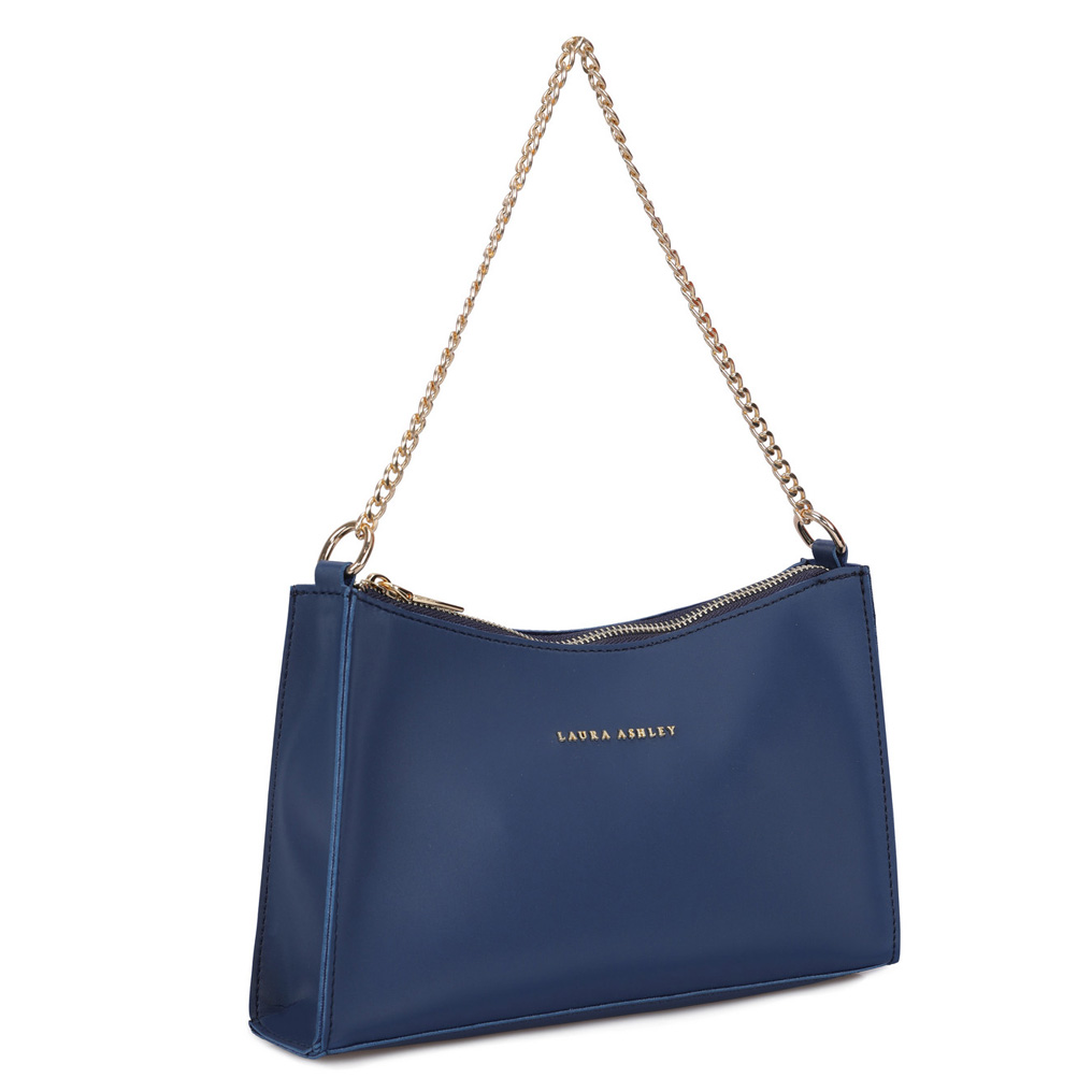 Laura Ashley Handbag Craig-Dark Blue PVC Leather 6x25x16 cm