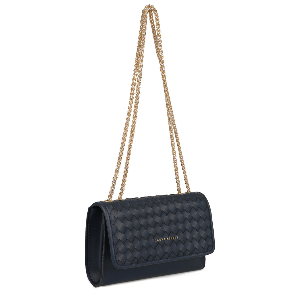 Laura Ashley Handbag Bolar-Dark Blue PVC Leather 22x13x6 cm