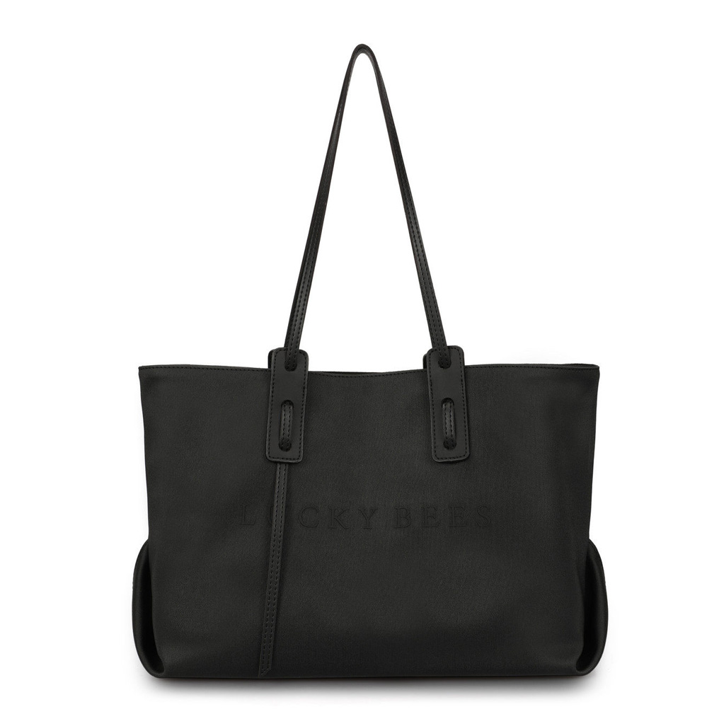 Shopper bag Lucky Bees 379 - Black Polyvinyl leather 45x15x27 cm 671LKB1457
