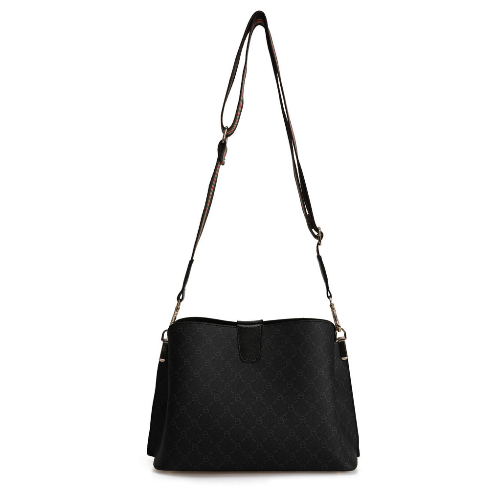 Handbag Lucky Bees 334 v2 - Black, Grey Polyvinyl leather 33x12x20 cm 671LKB1512