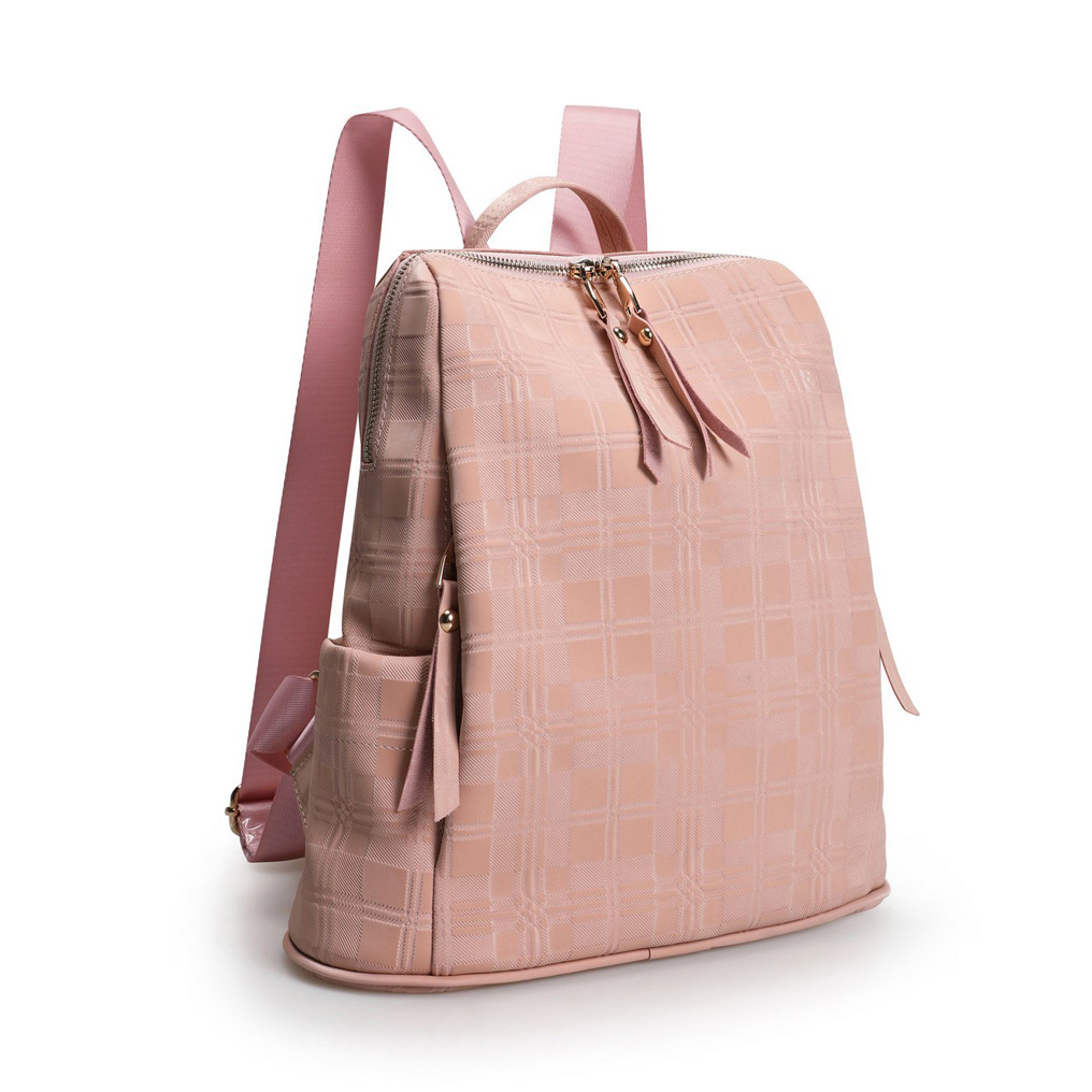 Γυναικεία τσάντα πλάτης Lucky Bees 1217 - Ροζ Δερματίνη 30x13x35 εκ. 671LKB1588