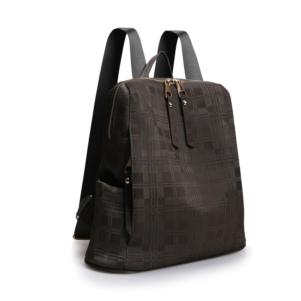 Γυναικεία τσάντα πλάτης Lucky Bees 1217 - Σκούρο γκρι Δερματίνη 30x13x35 εκ. 671LKB1590