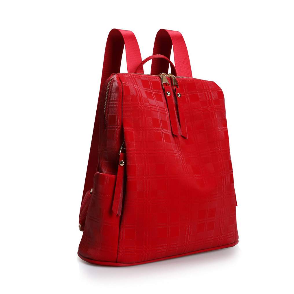 Γυναικεία τσάντα πλάτης Lucky Bees 1217 - Κόκκινο Δερματίνη 30x13x35 εκ. 671LKB1592