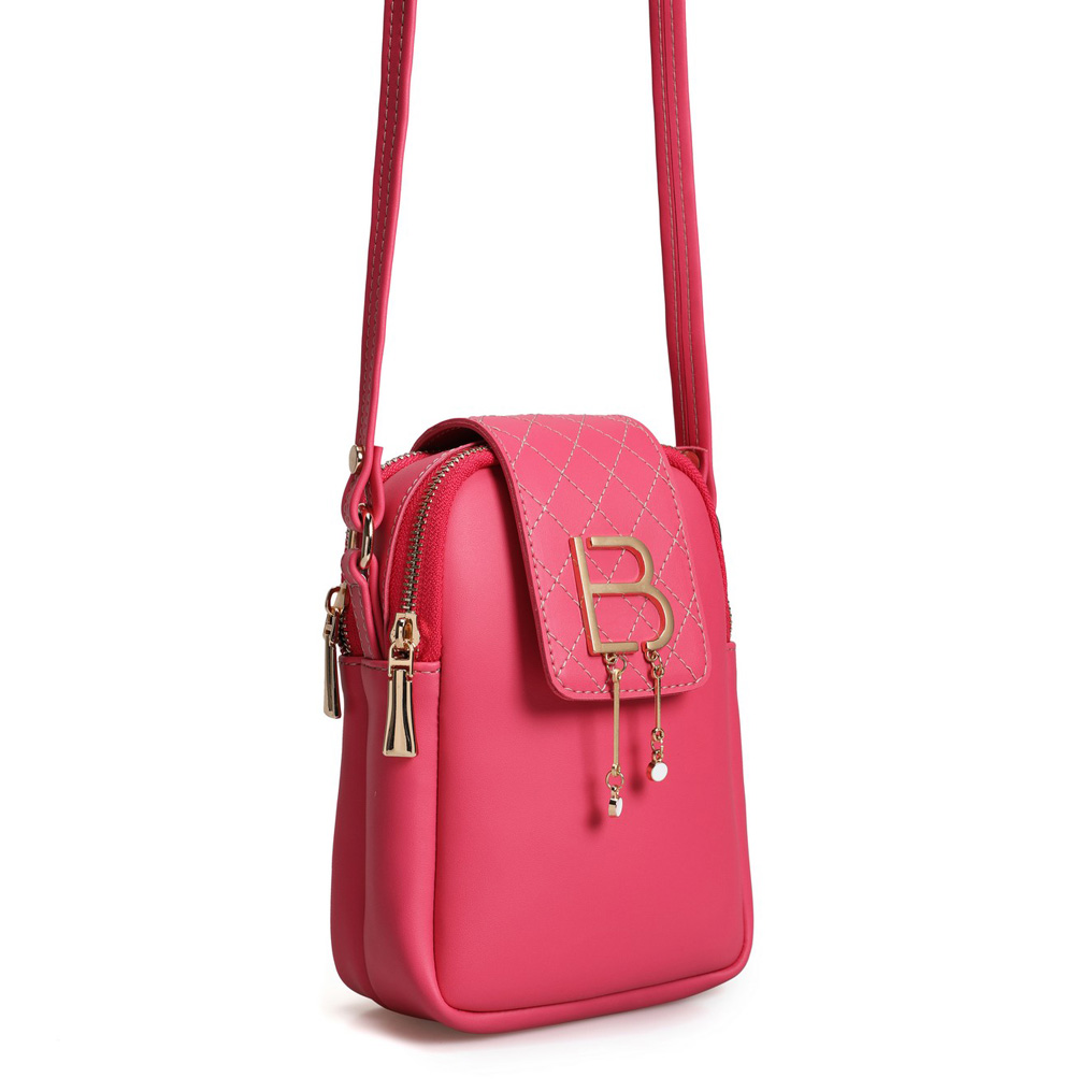 Mini bag Lucky Bees 1290 - Pink Polyvinyl leather 15x8x20 cm 671LKB1598